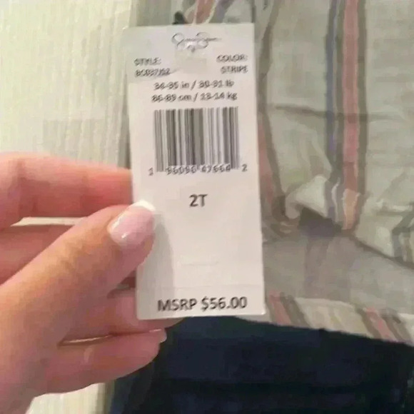 NWT - Jessica Simpson 2pc Ruffle Top Denim Pant Set - 2T - Picture 2 of 4